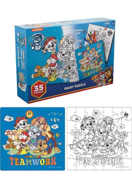 Paw Patrol Boyamalı Puzzle Etkinlik