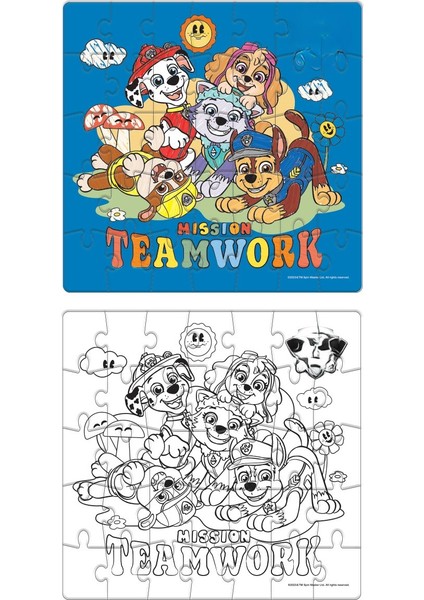 Paw Patrol Boyamalı Puzzle Etkinlik