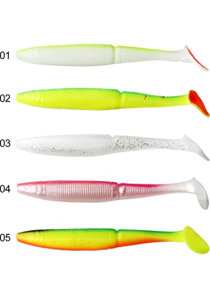 3536 Nikko Soft 11.5cm Levrek Silikonu 5'li Paket Suni Yem 01
