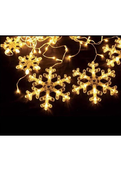 3 Metre Led Işıklı 10'lu Kar Tanesi Işık Zinciri Dekoratif Fişli Aydınlatma modelleri