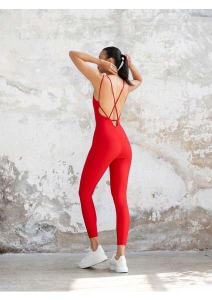 Kadın Kırmızı Spor Tulum fırsatları