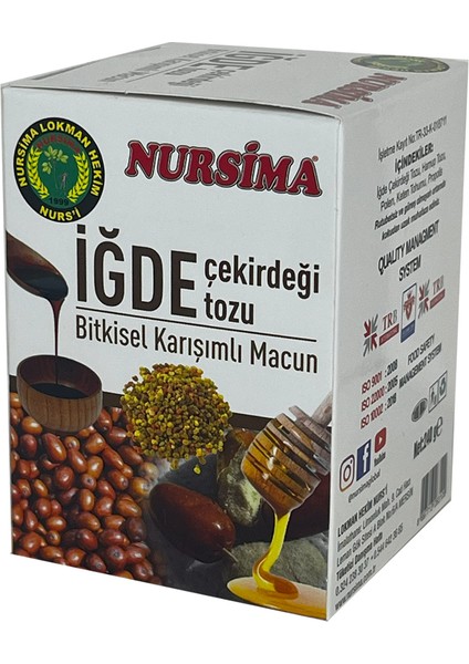 Iğde Çekirdeği Tozu Bitkisel Karışımlı Macun 240 gr