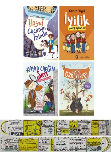 Hayal Gücünün İzinde - İyilik Şampiyonası - Kayıp Çileğin Sırrı - Hayal Orkestrası 4 Kitap - Cetvel