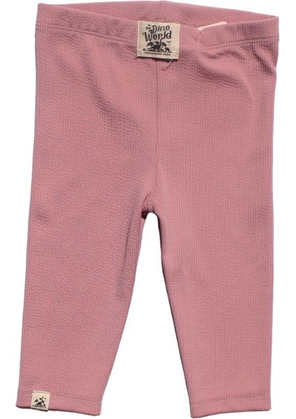 Unisex Pembe Fitilli Tayt Pantolon Tek Alt