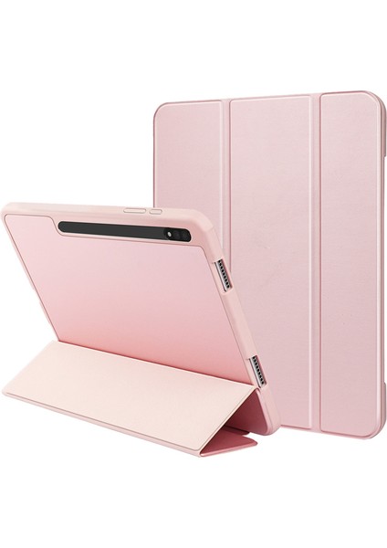 Samsung Galaxy Tab S8 Darbeye Dayanıklı 360 Derece Koruma Standlı kalem Yuvası Desteği Işığı Tablet Kılıfı (Yurt Dışından)