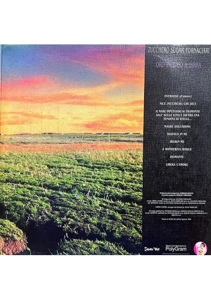 Zucchero Sugar Fornaciari ‎– Oro Incenso & Birra 1989 Baskı Lp (Plak) fiyatları