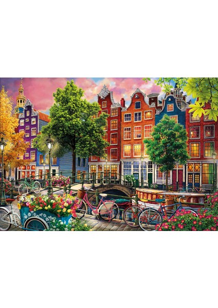 Beautiful Sunset In Amsterdam 1000 Parça Puzzle fiyatları