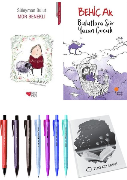 Bulutlara Şiir Yazan Çocuk ve Mor Benekli 2'li Set