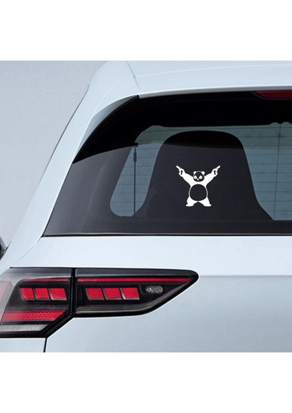 Silahlı Panda Sticker - Silah Sticker - Oto Sticker - Araba Sticker - Araç Sticker - Cam Sticker fiyatları
