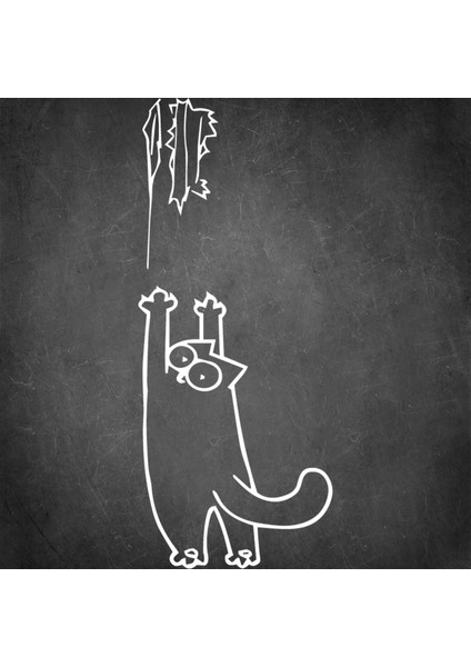 Simons Sticker Model 1 - Kedi Sticker - Oto Sticker - Araba Sticker - Araç Sticker - Kapı Sticker