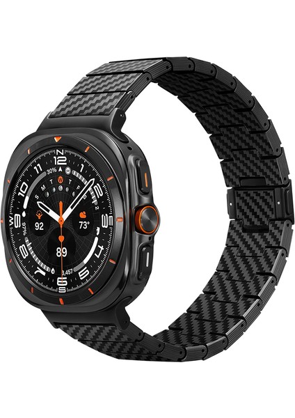 Modern Serisi Karbon Fiber Galaxy Watch Ultra 47MM Kordon Black-Grey Twill