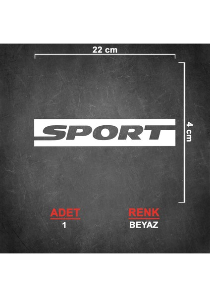 Sport Sticker - Araba Sticker - Oto Sticker - Araç Sticker - Araba Aksesuar - Oto Aksesuar