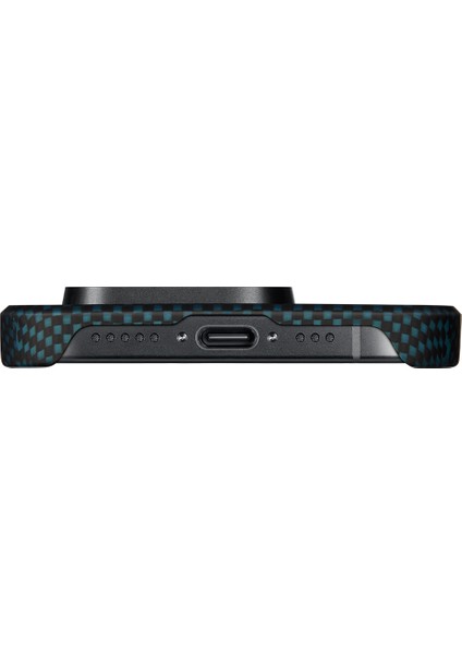 iPhone 15 Pro Max Telefon Kılıfı Magsafe Uyumlu Aramid Fiber Tactile Woven Moonrise Mavi modelleri