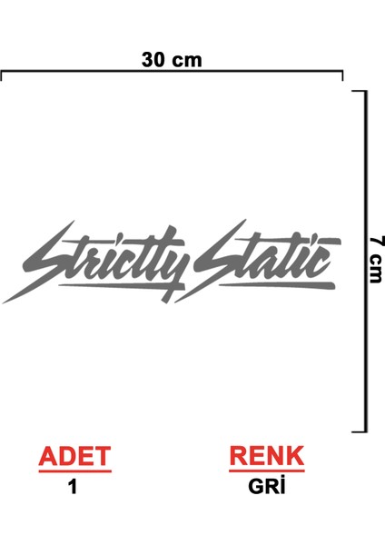Strictly Static Sticker Model 2 - Strictly Sticker - Araba Sticker - Oto Sticker - Cam Sticker