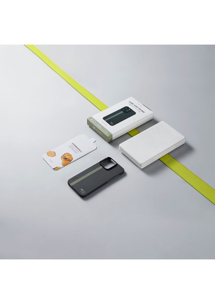 iPhone 15 Pro Max Telefon Kılıfı Magsafe Uyumlu Aramid Fiber Pitaka Tactile Woven Break The Line