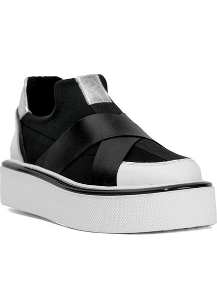 Elit DK34123 Kadın Deri Klasik Sneaker Beyaz - Siyah fiyatları