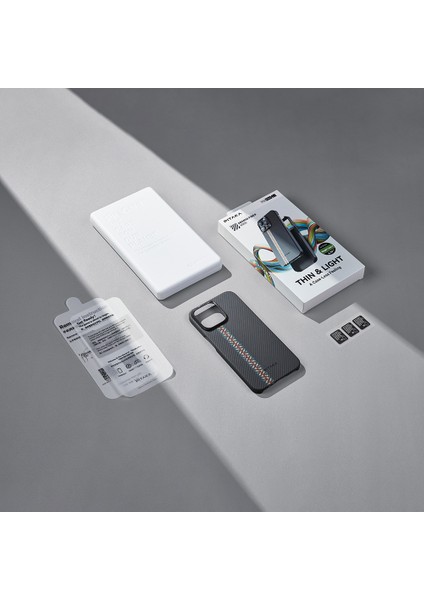 iPhone 15 Pro Max Telefon Kılıfı Magsafe Uyumlu 600D Aramid Fiber Pitaka Orchestra Rhapsody Siyah