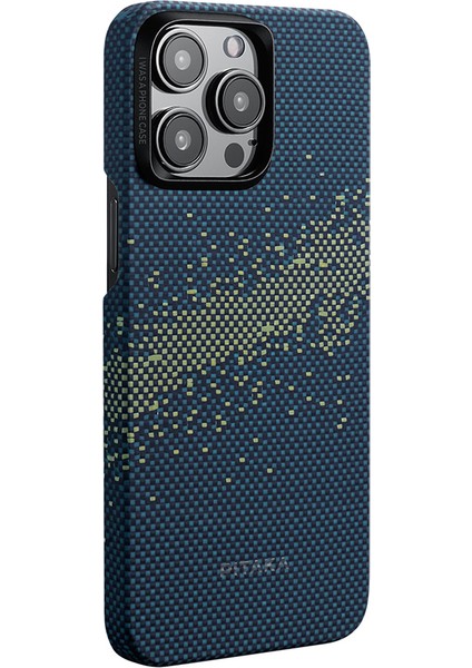 iPhone 15 Pro Telefon Kılıfı Magsafe Uyumlu Aramid Fiber Pitaka Starpeak Serisi Milky Way Galaxy