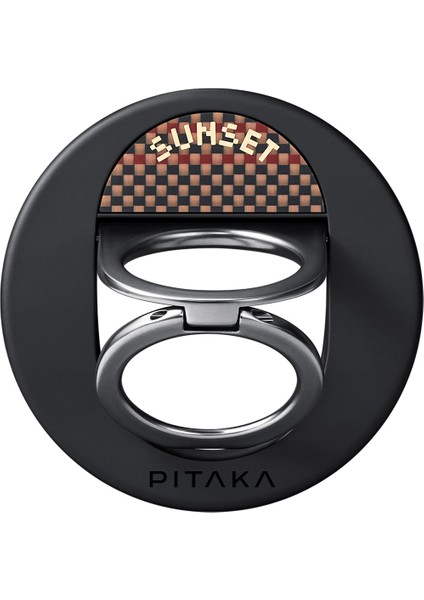 Aramid Fiber Sunset Moonrise Serisi Sunset Magez Grip 3 Magnetik Ring Stand Telefon Tutucu modelleri