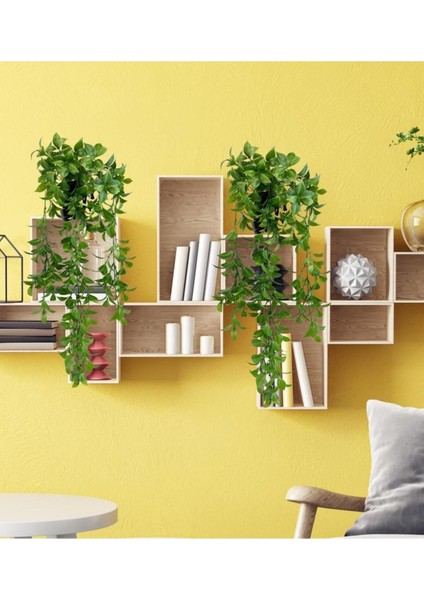 Tekno Trust Yapay Çiçek Saksıda Sarkan Fejka Yeşil Limon Yaprağı Yapay Sarmaşık 60CM