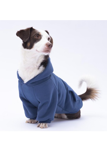 Lacivert Kanguru Cepli Kedi-Köpek Hoodie- Sweatshirt Kedi Köpek Kıyafeti fiyatları