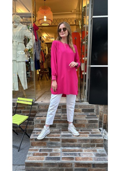 4401 Basic Tunik-Fuşya