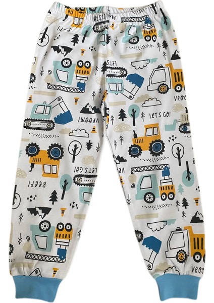 Erkek Çocuk Çıtçıtlı Pijama Takımı (3-6 YAŞ) Pamuktan Araba Desenli fiyatları
