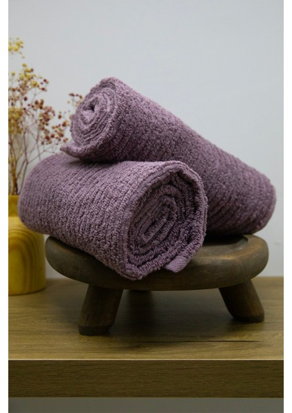 Line Luxury 2li El Yüz Havlusu 50x90 - Mürdüm modelleri