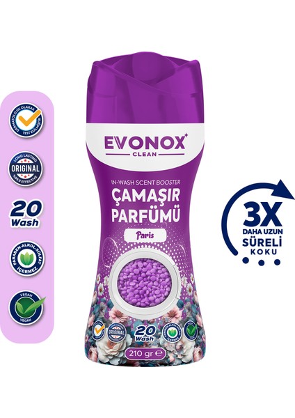 Clean Granül Çamaşır Parfümü & Çamaşır Yumuşatıcı Paris 210 gr