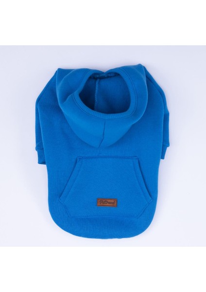 Mavi Kanguru Cepli Kedi-Köpek Hoodie- Sweatshirt Kedi Köpek Kıyafeti indirimleri