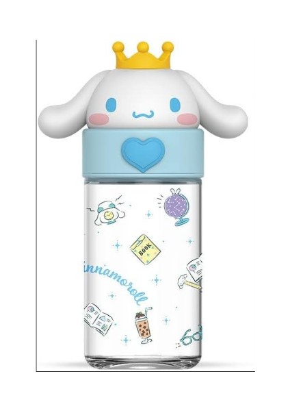 Lisanslı Kawaii Cinnamoroll Silikon Cam Şişe