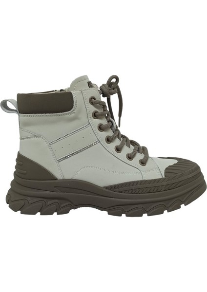 Bej Kadın Sneaker Bot Ayakkabı