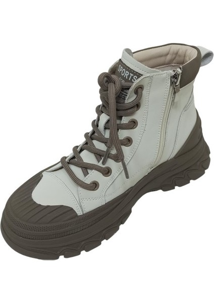 Bej Kadın Sneaker Bot Ayakkabı modelleri