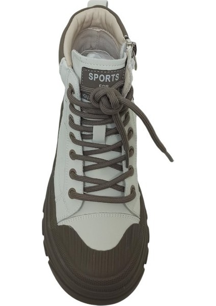 Bej Kadın Sneaker Bot Ayakkabı fırsatları