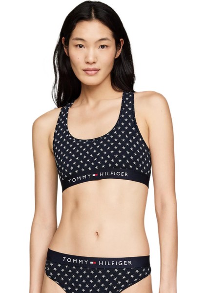 Kadın Mavi Unlined Bralet Print UW0UW04148