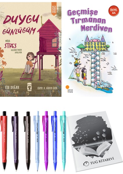 Geçmişe Tırmanan Merdiven ve Duygu Günlüğüm Mira Stres Kulübesi'nden Ayrılıyor 2'li Set - Kalem