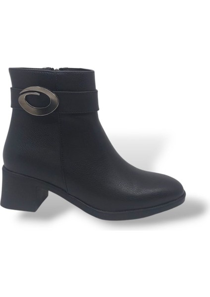 540 Kadın Siyah Fermuarlı Bot