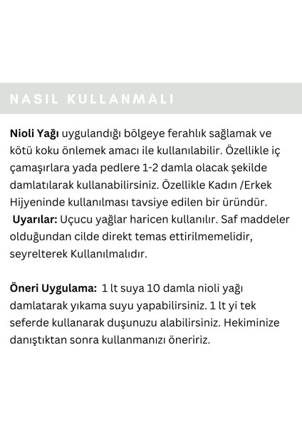 1+1 Hediye Nioli Yağı Uçucu Yağı Saf Ve Doğal, Buhurdanlık. Difüzör, Masaj, Aromaterapi