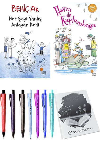 Havva ile Kaplumbağa ve Her Şeyi Yanlış Anlayan Kedi 2'li Set - Kalem