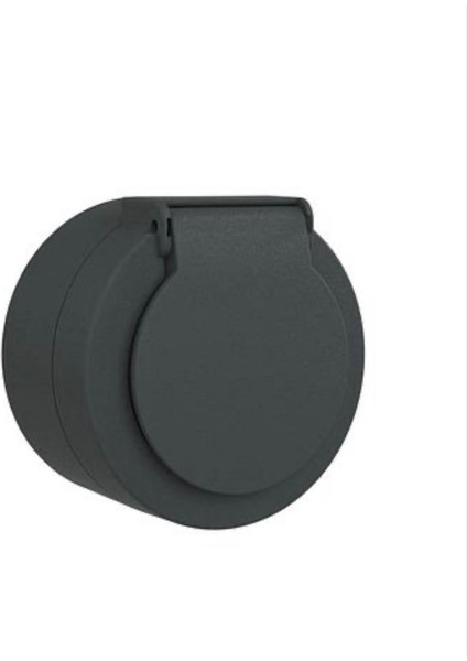 Xone Kapaklı Topraklı Priz Antrasit Sıva Üstü
