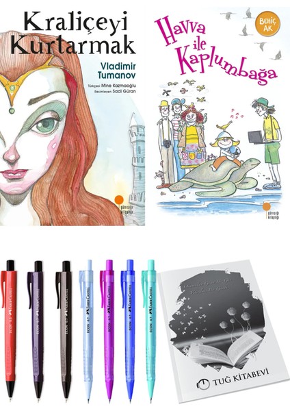 Havva ile Kaplumbağa ve Kraliçeyi Kurtarmak 2'li Set - Kalem