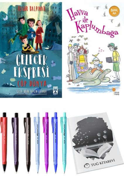 Havva ile Kaplumbağa ve Gelecek Ekspresi Çöp Dünya 2'li Set - Kalem