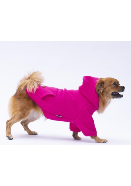 Pembe - Fuşya Kanguru Cepli Kedi-Köpek Hoodie- Sweatshirt Kedi Köpek Kıyafeti modelleri