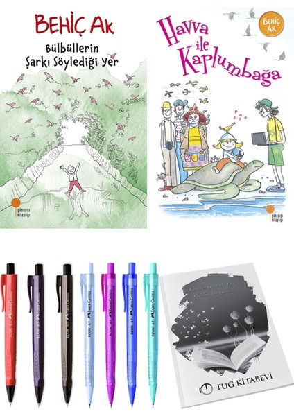 Havva ile Kaplumbağa ve Bülbüllerin Şarkı Söylediği Yer 2'li Set - Kalem