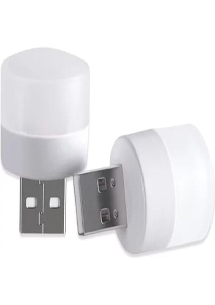 Mini Ampul 1W USB LED Işık-Tüm USB Lere Uyumlu Powerbank Laptop Pc Uyumlu/ 2 Adet Beyaz