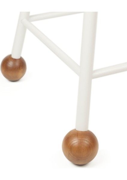 Tabure Sandalye Bar Taburesi Taba Suni Döşeme Oturma Yeri Beyaz Demir Ahşap Topuz fiyatları