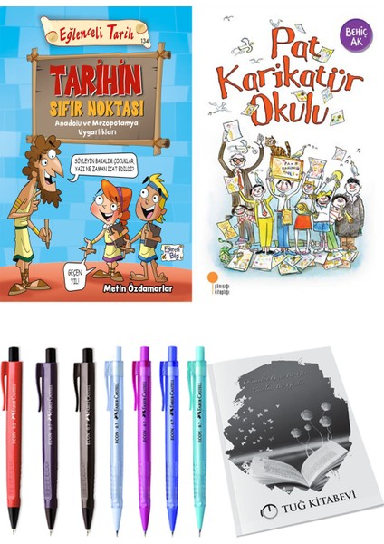 Pat Karikatür Okulu ve Tarihin Sıfır Noktası Anadolu ve Mezopotomya Uygarlıkları 2'li Set - Kalem
