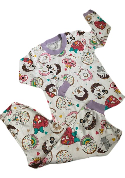 Kız Çocuk Pijama Takımı (3-6 YAŞ) Pamuktan Sevimli Karakterler fırsatları