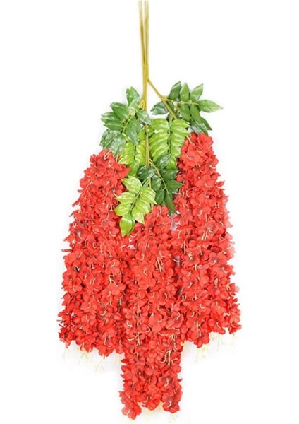 Kırmızı Yapay Sarkan Çiçek 80 cm, 3 Dallı, Sarmaşık, Bahçe Dekorasyon Parçası fiyatları