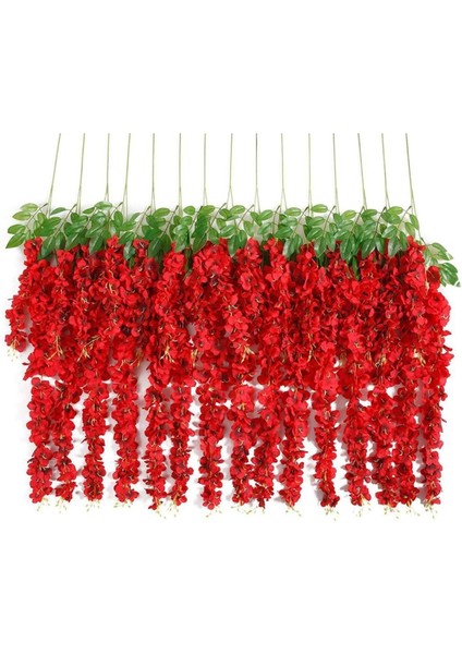 Kırmızı Yapay Sarkan Çiçek 80 cm, 3 Dallı, Sarmaşık, Bahçe Dekorasyon Parçası fırsatları